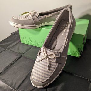 NWT Grasshoppers Windsor Loafers Grey Ortholite, 10